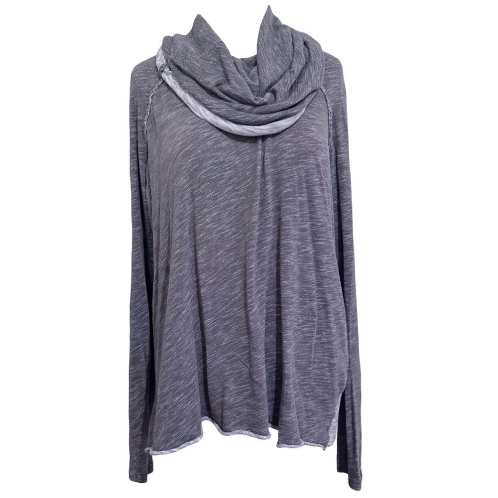 Free People Beach Two Body Free People Cocoon Cowl Pullover in Charcoal